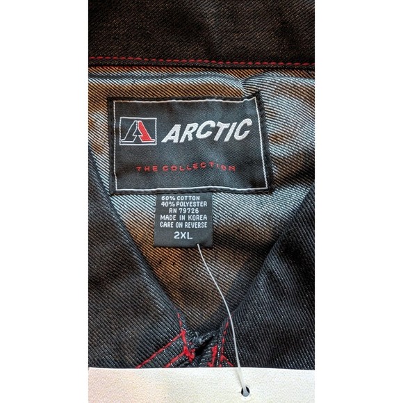 Deadstock Y2K Arctic Serial Jean Black Denim Jacket 2XL Glanz Hip Hop Urban NWT - Picture 8 of 16